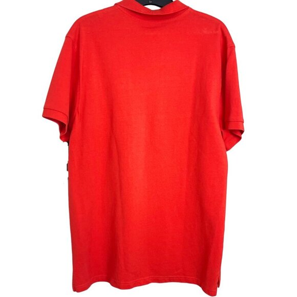 J Crew Vintage Polo Shirt Mens Size M Red Cotton Short Sleeve Preppy Sustainable - Picture 6 of 8
